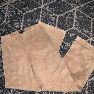 ANN TAYLOR 100% LEATHER WIDE LEG PANTS